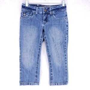 Jou Jou Premium Denim Vintage Capri Women Size 3/4 Mid Rise Casual Pants